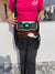Cowhide Leather Fringe Handbag Turquoise Stone Sling Bag Bohemian Tassel Fringe Bag
