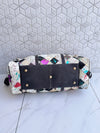 Real Metallic Leather Luggage Bags Checks Design Handmade Bag Unisex Travel Bag Hair On Hide Duffel Bag