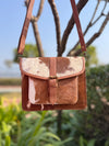 Real Cowhide Fur Leather Purse Stylish Casual Sling Bag for Women's