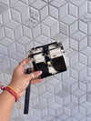 Hair on Hide Leather Coin Purse Stylish Clutch ATM Card Holder Cowhide Leather Western Style Clutch