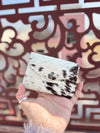 Hair on Hide Leather Coin Purse Designer Wallet Card Holders Genuine Cowhide Leather Mini Pouch