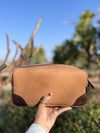Genuine Leather Zipper Men & Women Toiletry Organiser Travel Cosmetic real Leather Makeup Bags With Handle