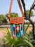 Real Leather Aztec Saddle Blanket Phone Purse Hand Tooled Leather Women Sling Phone Purse