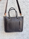 Carving Hand Tooled Tote Bags Hair On Hide Shoulder Handbag for Women's