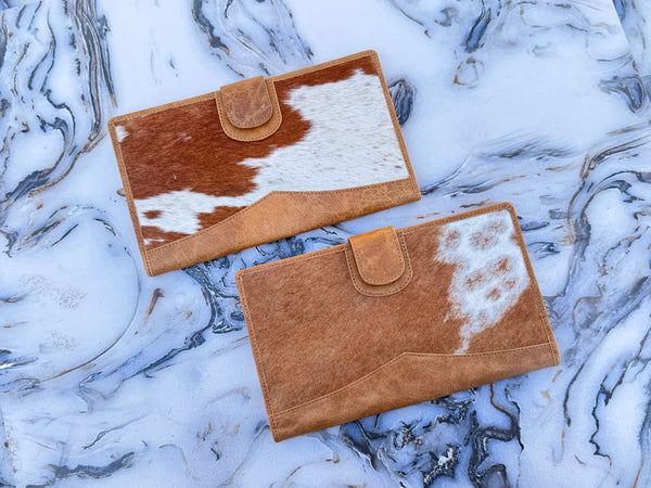 Cowhide Leather Big Size Clutch for Women's Real Leather Purse Clutch Card Case Western Wallet