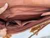 Hand Tooled Carving Leather Handbag Hair On Hide Fur Leather Handmade Purse for Women's