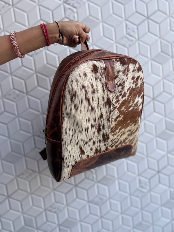 Genuine Leather Handmade Hair On Hide Leather Backpack RucksackBackpack Wholesale Bulk Product