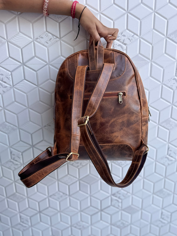 Genuine Leather Handmade Hair On Hide Leather Backpack RucksackBackpack Wholesale Bulk Product