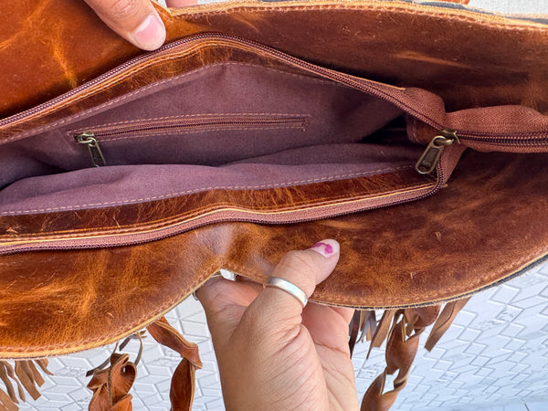 Real Cowhide Leather Tote Bag Stylish Purse Hair On Hide Shoulder Bags For Women