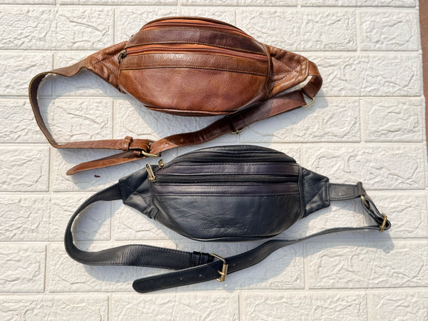 Genuine Leather Waist Pocket Belt Trending Travel Handbag Easy to Carry Money Belt Multi Uses
