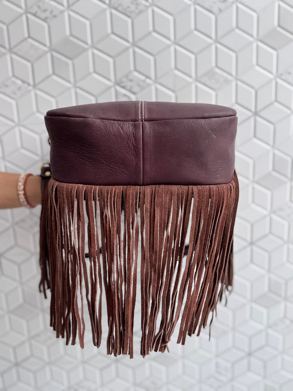 High Quality Fringe Handbag Hand Tooled Carving Leather Bag Gypsy Boho Checkers Handmade Real Leather Western Bag