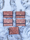 Hand Tooled Carving Coin Purse Western Leather Small Size Wallet for Unisex