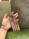 2026 New Arrival Real Genuine Leather Keychain with Creative Key Clip Hand Tooled Wristband Nylon Lining Fashionable Keyrings