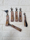 2026 New Arrival Real Genuine Leather Keychain with Creative Key Clip Hand Tooled Wristband Nylon Lining Fashionable Keyrings