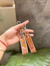 2026 New Arrival Real Genuine Leather Keychain with Creative Key Clip Hand Tooled Wristband Nylon Lining Fashionable Keyrings