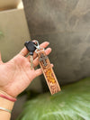 2026 New Arrival Real Genuine Leather Keychain with Creative Key Clip Hand Tooled Wristband Nylon Lining Fashionable Keyrings