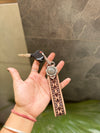 Hot Sale Design Key Chain Hand Tooled Leather Wrist Key Clip Durable Real Genuine Leather Keyrings Fashionable Key Fob