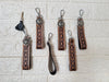 Hot Sale Design Key Chain Hand Tooled Leather Wrist Key Clip Durable Real Genuine Leather Keyrings Fashionable Key Fob