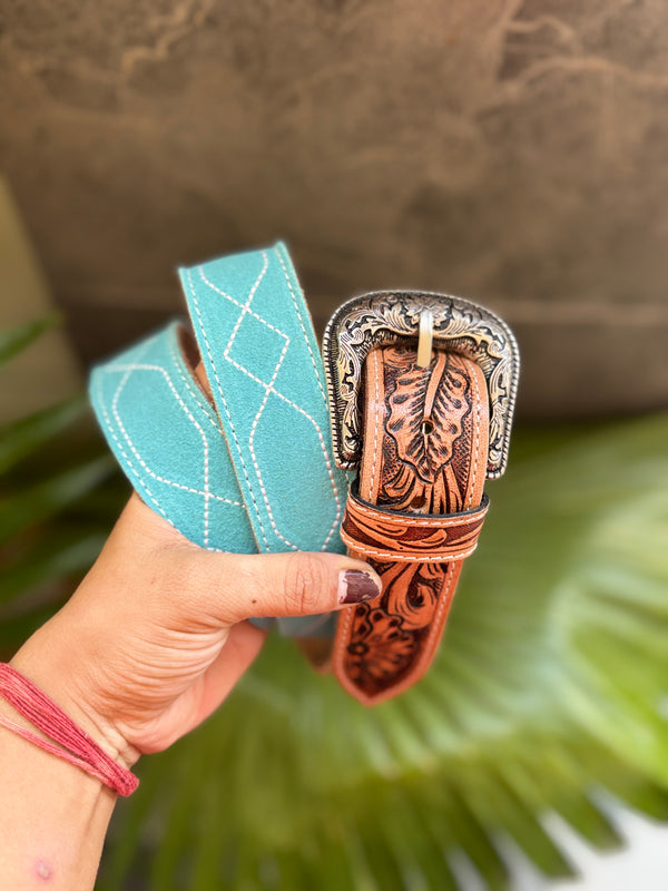 High Quality Handtooled Boho Vintage Western Leather Belts Trendy Stylish Designer New Trend Handmade Genuine Leather Boot Belts