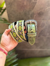 Custom Logo High Quality Hot Selling Hand Tooled Leather Beaded Belts Luxury Designer Genuine Cowhide Leather Pin Buckle Belts