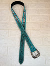 Hot Selling Custom Logo High Quality Hand Tooled Leather Beaded Belts Genuine Leather Luxury Designer Pin Buckle Belts