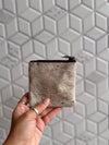 Hair on Hide Leather Coin Purse Designer Wallet Card Holders Genuine Cowhide Leather Mini Pouch