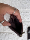 Hair on Hide Leather Coin Purse Designer Wallet Card Holders Genuine Cowhide Leather Mini Pouch