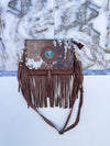 Women's Handbag Suede Leather Fringe Hair on Hide Cross Body Bag (Copy)