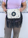 Women's Handbag Suede Leather Fringe Hair on Hide Cross Body Bag (Copy)
