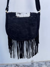Real Cowhide Fur Leather Fringe Handbags Stylish Leather Sling Bag Bohemian Bags Gypsy Vintage Bag