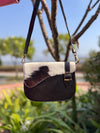 Cowhide Fur Leather Sling Purse Women Handbags Mini Size Sling Purse