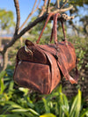 Crunch Leather Luggage Bags Unique Handmade Bag Unisex Travel Bag Big SizeFashionable Duffel Bag