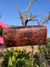 Crunch Leather Luggage Bags Unique Handmade Bag Unisex Travel Bag Big SizeFashionable Duffel Bag