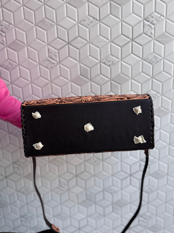 Hand Tooled Leather Luggage Bags Handmade Bag Unisex Travel Bag Big Size Handbag