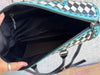 Hand Tooled Leather Luggage Bags Checkers Pattern Handmade Bag Unisex Travel Bag Big Size Handbag