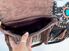 Cowhide Fur Leather Handbag Sling Bag Bohemian Fringe Bags Stylish Purse
