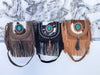 Cowhide Fur Leather Handbag Sling Bag Bohemian Fringe Bags Stylish Purse