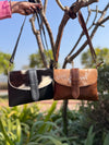 Genuine Leather Sling Bag Gypsy Boho Cowhide Fur Leather Vintage Handmade Western Style Bags