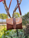 Genuine Leather Sling Bag Gypsy Boho Cowhide Fur Leather Vintage Handmade Western Style Bags