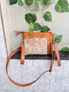 Cowhide Leather Handbag Carving Hand Tooled Leather Tassel Boho Unique Design Sling Bag for Women