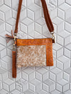 Cowhide Leather Handbag Carving Hand Tooled Leather Tassel Boho Unique Design Sling Bag for Women