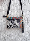 Cowhide Leather Handbag Carving Hand Tooled Leather Tassel Boho Unique Design Sling Bag for Women