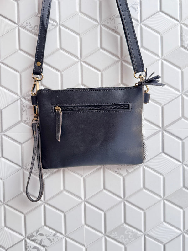 Cowhide Leather Handbag Carving Hand Tooled Leather Tassel Boho Unique Design Sling Bag for Women
