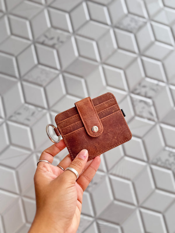 Women's Real Leather Card Holder Small Genuine Leather Fashionable Unisex Wallet Card Holder