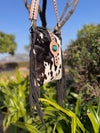 Hand Tooled Carving Handbag Real Cowhide Leather Fringe Bohemian Bags