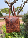 Crunch Leather Handbag Women Leather Shopping Bag Stylish Shoulder Bag Multi Purpose Handbag