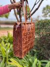 Crunch Leather Handbag Women Leather Shopping Bag Stylish Shoulder Bag Multi Purpose Handbag
