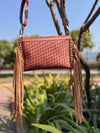 New Arrival Hand Tooled Fringe Handbag Real Leather Handmade Carving Tooling Sling Bag
