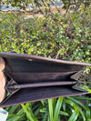 Hand Tooled Carving Leather Wallet Clutch Phone Case Card Stylish Cowhide Fur Wallet