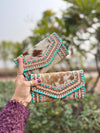 Clutch for Women's Hand Tooled Carving Wallet Clutch Western Stylish Cowhide Fur Wallet